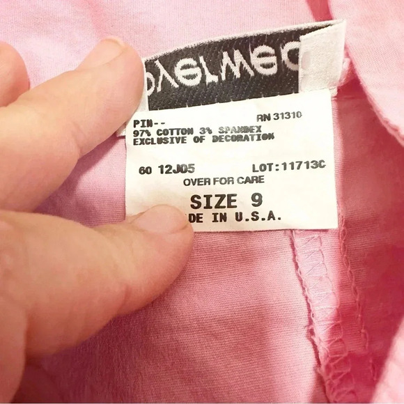 Vintage Y2K coquette pink bow midi skirt size 9 - Picture 7 of 8